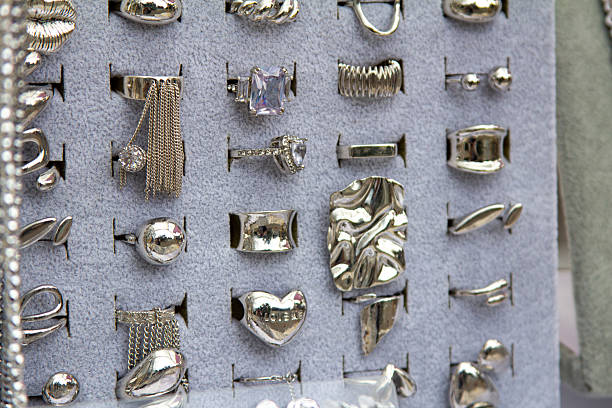 Handmade jewelry on black background