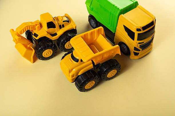 istock Colorful toys on a yellow background 2253632121