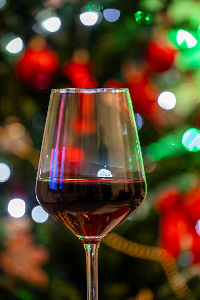istock A glass of red wine at Christmas 2253632979