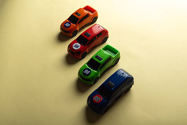 istock Colorful toys on a yellow background 2253633357