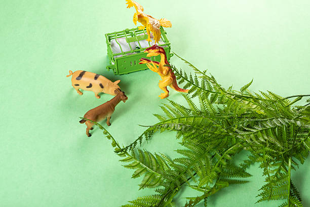 istock Colorful toys on a green background 2253633503