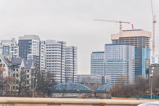 Wroclaw Poland on December 14, 2025. The Riverside of River Oder In Wroclaw, Poland