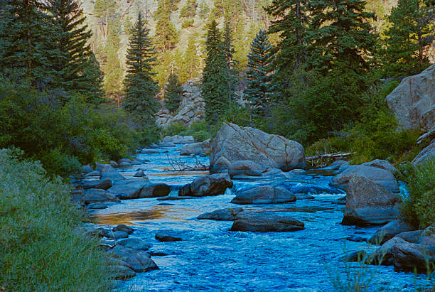 Pristine water of the South Platte River, flowing through beautiful Eleven Mile Canyon Colorado