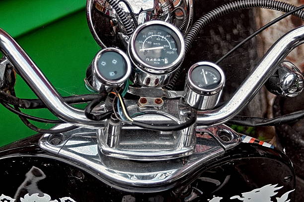 Close-up showing the speedo and other gauges