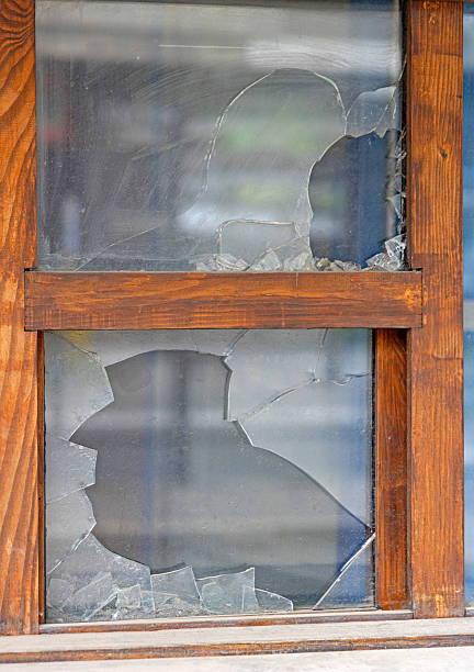 istock Broken Glass Wooden Window 2253641340