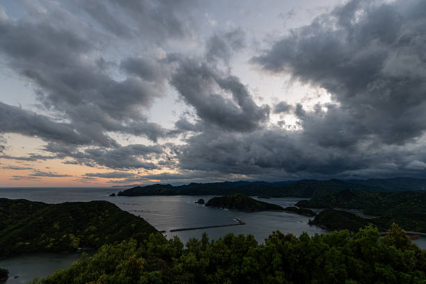 Spectacular sunset view from the observation deck at Ugura Park, Mie Prefecture