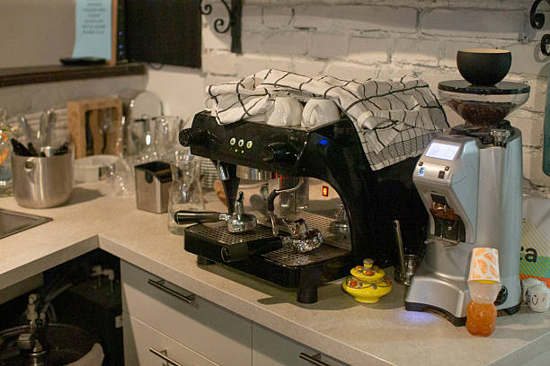 Stylish Coffee Corner Showcasing Brewing Tools And Morning Ambiance