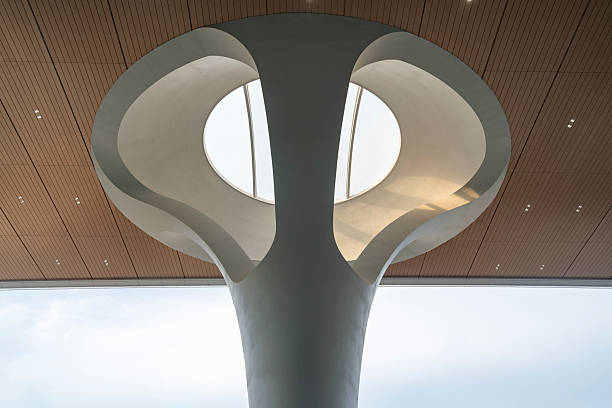 istock Close up of modern architectural geometric structures 2253652231