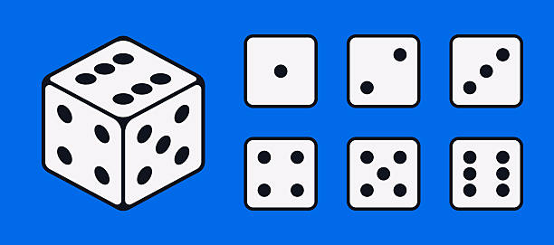 istock Vector illustration of D6 dice icons showing all sides in flat design style. Minimalistic six-sided cube with numbered faces. Perfect for board games, apps, UI, and gaming design projects. 2253655299