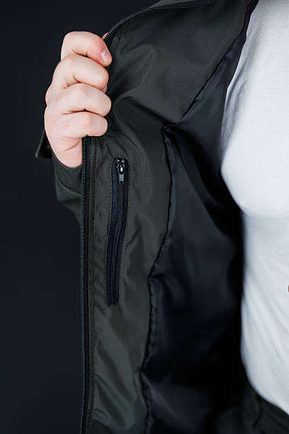 istock Introducing our Stylish Modern Mens Jacket with a sleek interior and handy zipper pocketcombining functionality and elegance for any occasion to help you look and feel your best 2253656567