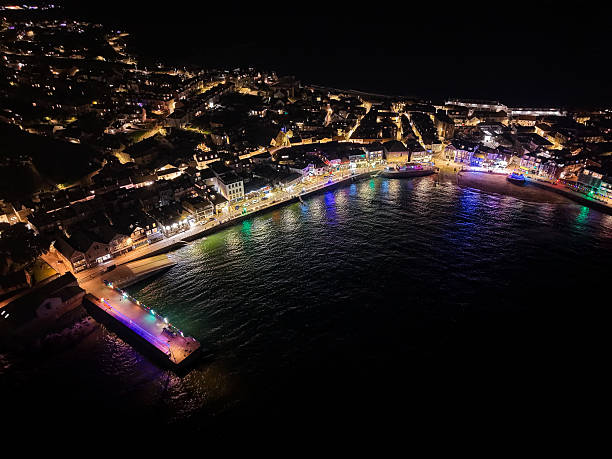 istock St Ives harbour and quayside area at night 2253664126