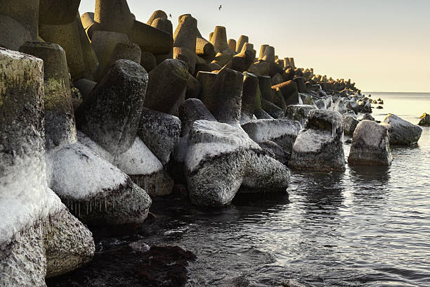 The North Pier in winter.