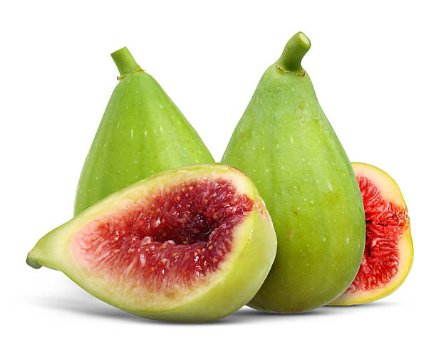 istock Fresh ripe green figs isolated on white 2253664586