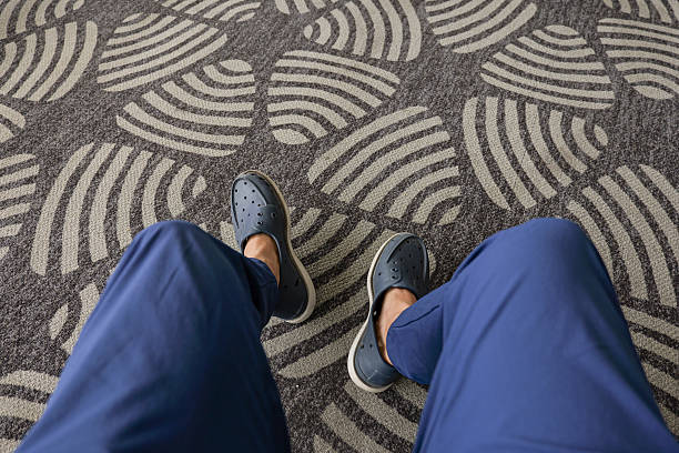Men Wear Sandal Sitting on Hall