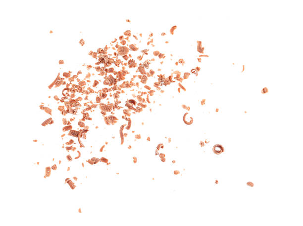 istock Many crushed chocolate shavings isolated on white 2253667542