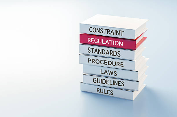 istock Regulation and Compliance Concept with Stack of Law Books 2253669656