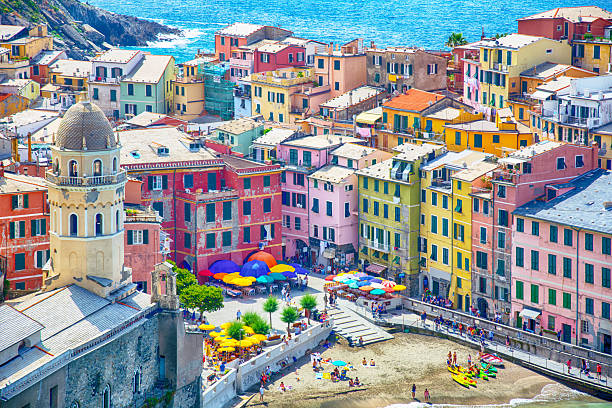 Vernazza is one of the five towns that make up the Cinque Terre region in Italy