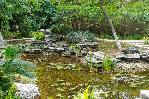 istock Zen Garden Pond with Rockery 2253674702