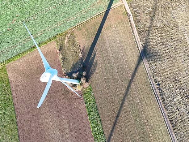 istock Aerial Wind Turbine Casting Shadow Across Agricultural Fields 2253675262