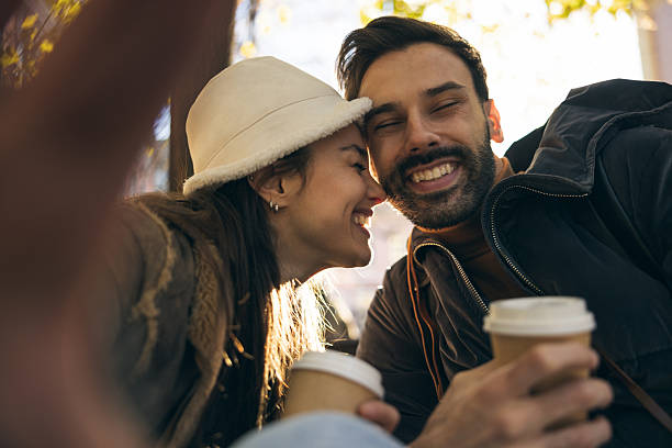 istock Happy Couple Enjoying Coffee 2253683417