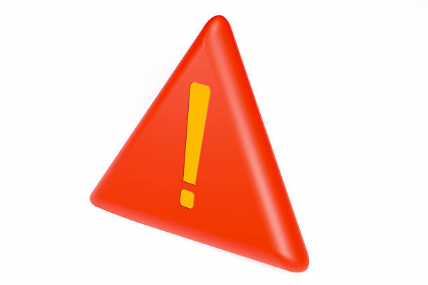 3D illustration of a red warning triangle with a yellow exclamation mark, symbolizing alert, caution, danger, error, and important notice. Isolated on white background, suitable for safety messages, system warnings, risk concepts, and attention-grabbing design.