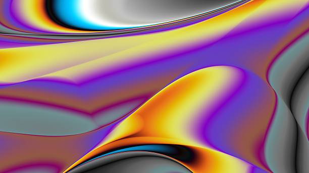 istock Liquid shapes abstract holographic 3D wavy background 2253690669