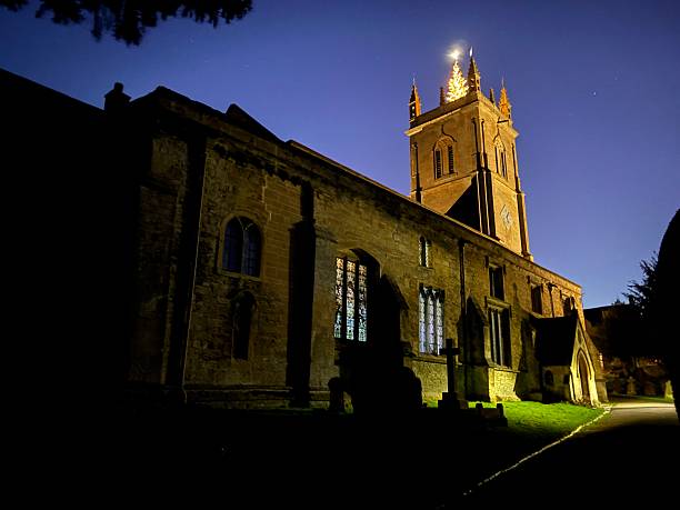 Blockley Church at Christmas