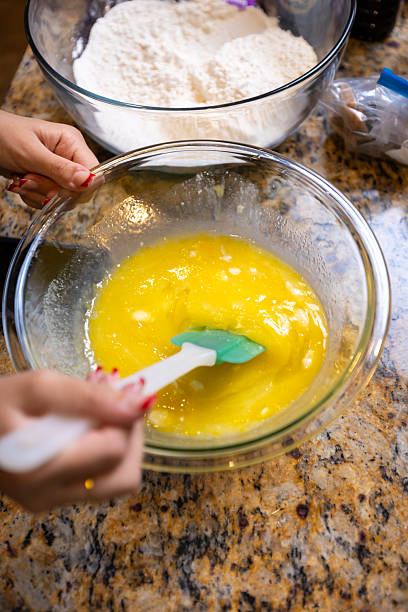 istock Homemade Chocolate Chip Cookie Dough Preparation Process 2253692263