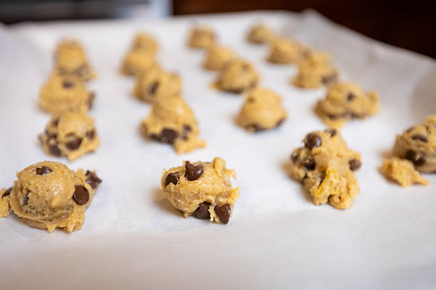 istock Homemade Chocolate Chip Cookie Dough Preparation Process 2253692289