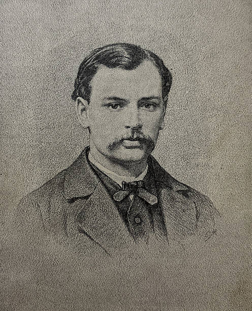 istock Antique illustration - portrait of a man with a mustache 2253698830