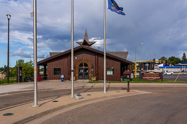 Minot, North Dakota, USA - June 29th, 2025: Scandinavian Heritage Park Visitor Center