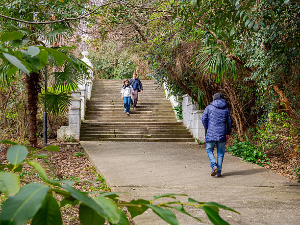 Sochi, Russia - March 19, 2024: Fragment of the walking route \