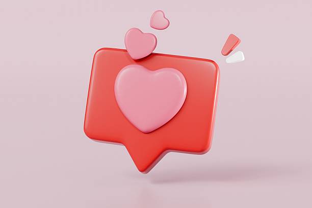 istock 3d Hearth bubble icon with notification new message sign icon. Minimal Cartoon 3d Hearth with notification red bubble unread icon. Valentine concept 3d icon. isolated pink background. 3d rendering. 2253710809