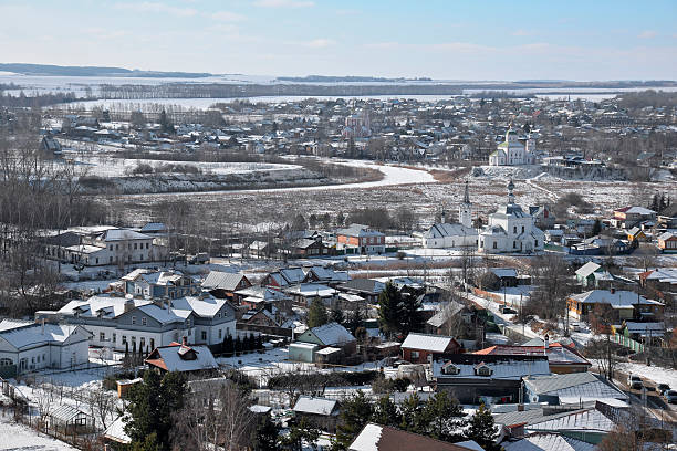istock Suzdal, Russia, winter, aerial view 2253711162