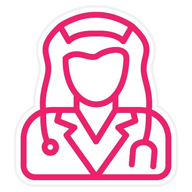 Vector Design Lady Doctor Icon Style
