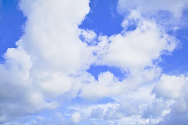 Wonderful New Zealand sky replacement  of background of clouds with blue sky.