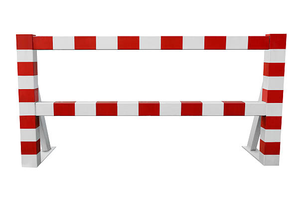 istock red and white striped barrier isolated on white background 2253719322