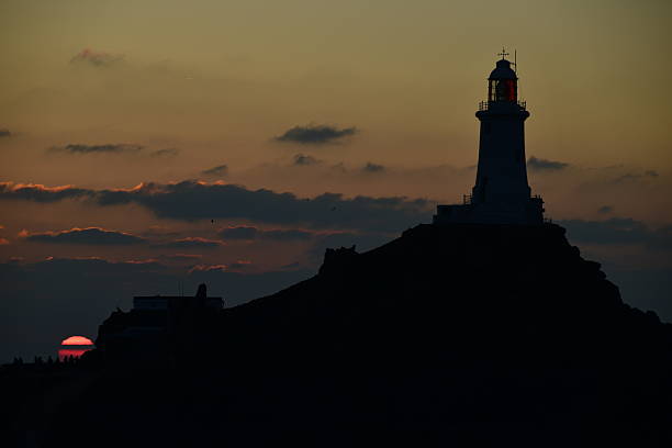Coastal lighthouse in the Winter.