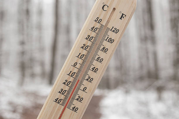 istock Thermometer showing below Zero degree Celsius temperature outdoor in snowy winter nature 2253727585