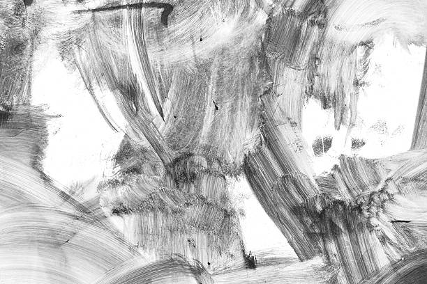 istock Monochrome Brush Stroke Abstract Texture for Modern Art, 2000s Aesthetic 2253729869