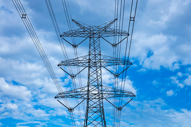 istock A large Transmission Tower set against a blue sky 2253731206