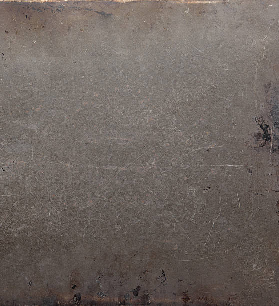 istock Texture of old scratched metal with rust spots 2253734973