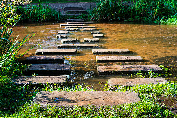 istock stone footpath over a creek in Germany 2253735255