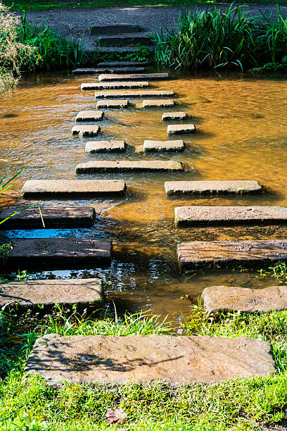 istock stone footpath over a creek in Germany 2253735279