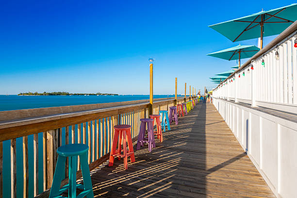 istock Walkway along the water during sunset in Key West Florida 2253743789