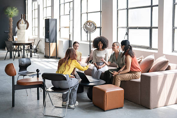 istock Businesswomen having a meeting in a modern office 2253747005
