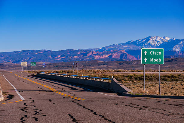 istock Sign to Cisco and Moab Utah 2253749152