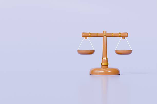 istock 3D justice Scales icon on isolated purple background. comparison weight, Libra, unbalanced, Imbalance justice scales icon cartoon. Scales domestic concept. 3d empty scale. blank balance. 3d render. 2253757792