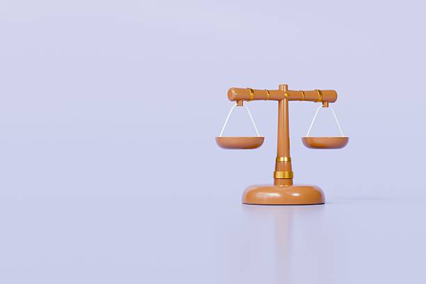 istock 3D justice Scales icon on isolated purple background. comparison weight, Libra, unbalanced, Imbalance justice scales icon cartoon. Scales domestic concept. 3d empty scale. blank balance. 3d render. 2253757794