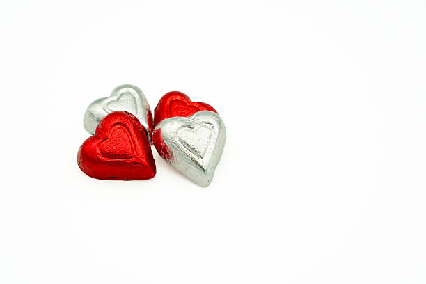 abstract inflate effect red heart love pattern 3D background